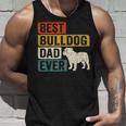 Best Bulldog Dad Ever レトロ ヴィンテージ ブルドッグデザイン タンクトップ 彼への贈り物