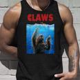 Beware Of Claws 面白いナマケモノ シャーク 映画 パロディ タンクトップ 彼への贈り物