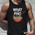 What The Pho こぼれる麺のユーモア タンクトップ 彼への贈り物