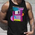 The Future Is Here フロッピーディスクディスクディスクレトロ80年代vaporwave タンクトップ 彼への贈り物