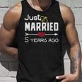 Just Married 5年前シャツ 結婚5周年記念 タンクトップ 彼への贈り物