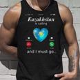 Kazakhstan Ruft Und Ich Muss Gehen カザフスタン国旗tシャツ タンクトップ 彼への贈り物