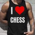 I Love Chess ハートギフト メンズ レディース キッズ アパレル 服 タンクトップ 彼への贈り物