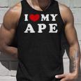 I Love My Ape アイ・ラブ・マイ・エイプ、アイ・ハート・マイ・エイプ 長袖tシャツ タンクトップ 彼への贈り物