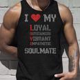 I Love Myoulmate ソウルメイトが大好き ソウルメイトへの愛を込めて タンクトップ 彼への贈り物