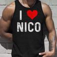 I Love Nico ハート アンティーク調 タンクトップ 彼への贈り物