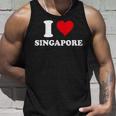 I Loveingapore Heart シンガポールギフト タンクトップ 彼への贈り物