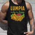 Lumpia Makes Me Happyルンピアは私を幸せにする フィリピンの春巻き 料理 食べ物 タンクトップ 彼への贈り物