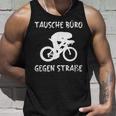 Triathlete Office Against Road Bike ランニング トライアスロンスポーツ タンクトップ 彼への贈り物