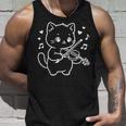 かわいい猫がバイオリンを弾くフィドラーのフォークミュージック タンクトップ 彼への贈り物