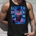 セクシーガールグラフィックtシャツ 1337 サイバーパンク ハッカーガール タンクトップ 彼への贈り物