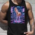 セクシーガールグラフィックtシャツ サイバーパンク ピンナップガールダンサー タンクトップ 彼への贈り物