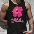 ハイビスカス Aloha アロハ《赤》（ハワイ・南国・フラダンス）夏 かわいい タンクトップ 彼への贈り物