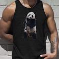 パンダ 演奏 クラリネット リアル 長袖tシャツ タンクトップ 彼への贈り物