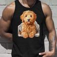 ブランキー付きのかわいいゴールデンドゥードル犬 タンクトップ 彼への贈り物