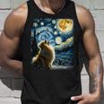 ポメラニアン 犬 イヌアート ゴッホ 星月夜 ポメラニアン 長袖tシャツ タンクトップ 彼への贈り物