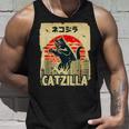 レトロキャットジラtシャツ 陽気な子猫と猫のビンテージポスター タンクトップ 彼への贈り物