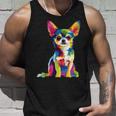 ヴィンテージ レトロ チワワ 犬 かわいい グルービー 犬 長袖tシャツ タンクトップ 彼への贈り物