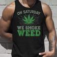 土曜日はwemoke Weeed-鈍いジョイントガンジャディスペンサリーアート タンクトップ 彼への贈り物