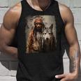 男と狼 長袖tシャツ タンクトップ 彼への贈り物