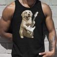 面白いtシャツ ゴールデンレトリバー 犬 ギター イヌ メンズ グッズ かわいい おもしろ 面白い 服 ネタ タンクトップ 彼への贈り物
