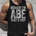 面白い名前入りシャツ Because I'm Abe That's Why タンクトップ 彼への贈り物