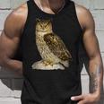 鳥 面白いtシャツ フクロウ ミミズク バードウォッチング 服 メンズ おもしろ グッズ 面白い おしゃれ タンクトップ 彼への贈り物