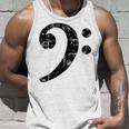 Bass Clef ビンテージブラック左 ベースプレイヤー 長袖tシャツ タンクトップ 彼への贈り物