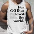 クリスチャン ジョン 3 16 18 Godo Loved The World 聖書の一節 長袖tシャツ タンクトップ 彼への贈り物
