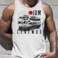 バックプリント ディストレス Jdm レジェンド レースカー 日本国旗 ギフト タンクトップ 彼への贈り物