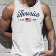 ヴィンテージ アメリカ国旗 Usa 4Th Of July American Flag Patriotic タンクトップ 彼への贈り物
