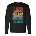 17年目の記念日 彼 彼女 カップル 17回目の結婚 長袖Tシャツ ギフトのアイデア