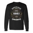 1981年4月生まれ オリジナルパーツ ヴィンテージ 4月 誕生日 長袖Tシャツ ギフトのアイデア
