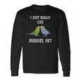 2つのセキセイインコ、面白いことわざ、楽しい、セキセイインコ 長袖Tシャツ ギフトのアイデア
