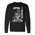 46Th Birthday Legends April 1980Intage 46 Years Old 長袖Tシャツ ギフトのアイデア