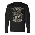 55 歳の誕生日男性オートバイ バイクに乗る人 1971 長袖Tシャツ ギフトのアイデア