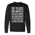 55歳向けの素晴らしい55歳の誕生日プレゼント。 長袖Tシャツ ギフトのアイデア