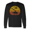 Ah-1Ziper Attack ヘリコプター イラク砂漠 サンライズ ビンテージ 長袖Tシャツ ギフトのアイデア