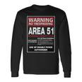 Alien Area 51 警告サイン ラスベガス Nv 長袖Tシャツ ギフトのアイデア
