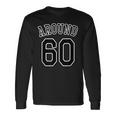 Around 60 還暦 六十歳 60才【ユニフォーム風】お誕生日 お祝い 60代 アラカン アラ還 面白 長袖Tシャツ ギフトのアイデア