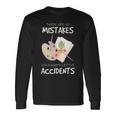 Artist Mistakes Happy Accidents アートパレット 絵画 引用 長袖tシャツ 長袖Tシャツ ギフトのアイデア