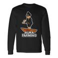 Aura Farming オーラ ウェーブ インドネシアボート ミーム エネルギー バイブ 長袖Tシャツ ギフトのアイデア