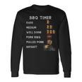 Bbqスモーカー Bbqタイマー 希少豚カルビ プルドポーク ブリスケット 長袖Tシャツ ギフトのアイデア