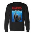 Beware Of Claws 面白いナマケモノ シャーク 映画 パロディ 長袖Tシャツ ギフトのアイデア