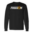 Bitcoin Freedom 暗号通貨 Btc 自由 ミリオネア ビットコインでお金持ち 長袖Tシャツ ギフトのアイデア
