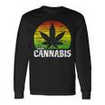 Cannabis ヴィンテージ 麻葉 レトロ マリファナ 長袖Tシャツ ギフトのアイデア
