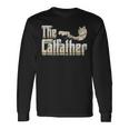 The Catfather 面白い猫 お父さん 父の日 ビンテージ 猫 父親 長袖Tシャツ ギフトのアイデア