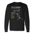 Ch-47 チヌークヘリコプター 長袖Tシャツ ギフトのアイデア