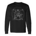 Drummer ヴィトルヴィアンマン ドラミング ミュージシャン ドラマー 長袖Tシャツ ギフトのアイデア