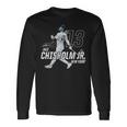 Dynamic Pose Jazz Chisholm Jr New York Baseball Mlbpa 長袖Tシャツ ギフトのアイデア